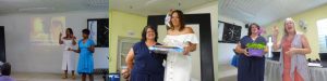 Zuleika received an award for EFFORT; Glenda and Betsy exchanged gifts